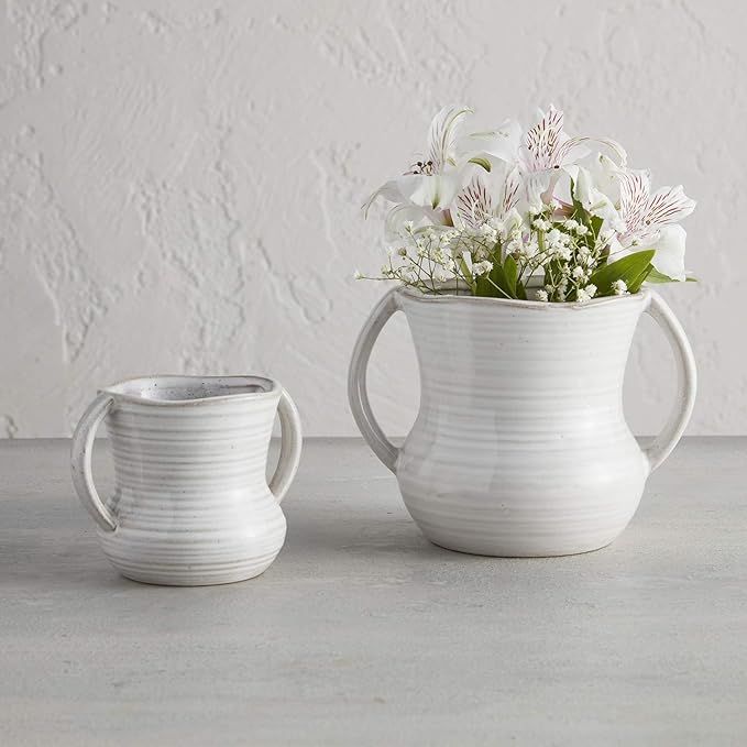 47th & Main Petite Flower Vase, Large, White | Amazon (US)