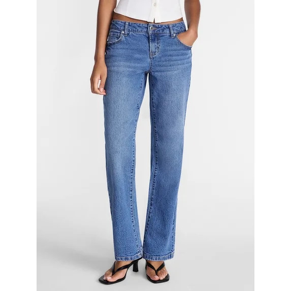No Boundaries Straight Leg Jeans, 31.5'' Inseam, Women's 00-20 | Walmart (US)