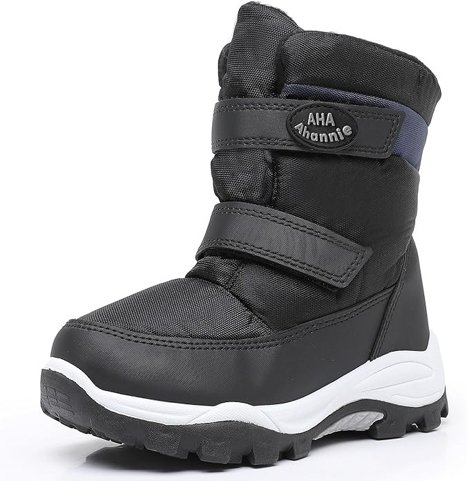 Ahannie Boys Girls Snow Boots Toddler Kids Winter Boots Water Resistant Cold Weather Shoes (Toddl... | Amazon (US)