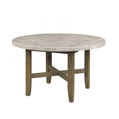 Round Dining Table In Rustic Oak Finish | Wayfair North America