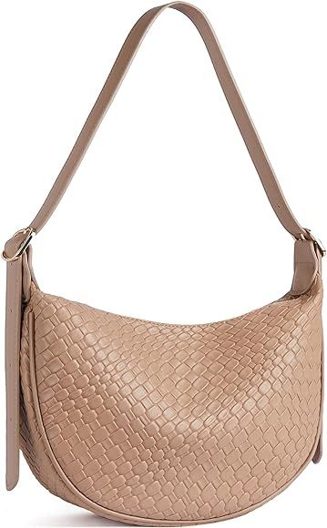 BOSTANTEN Purses for Women Woven Crossbody Bags Leather Shoulder Hobo Handbag with Adjustable Str... | Amazon (US)
