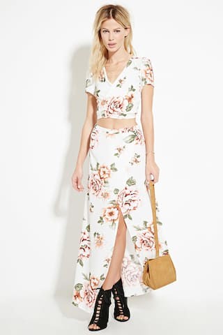 Floral Print Maxi SkirtFloral Self-Tie Surplice Top | Forever 21 (US)