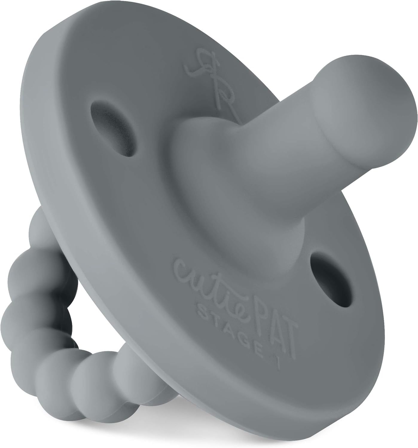 Ryan and Rose Cutie PAT Pacifier Teether (Stage 1, Charcoal) | Amazon (US)