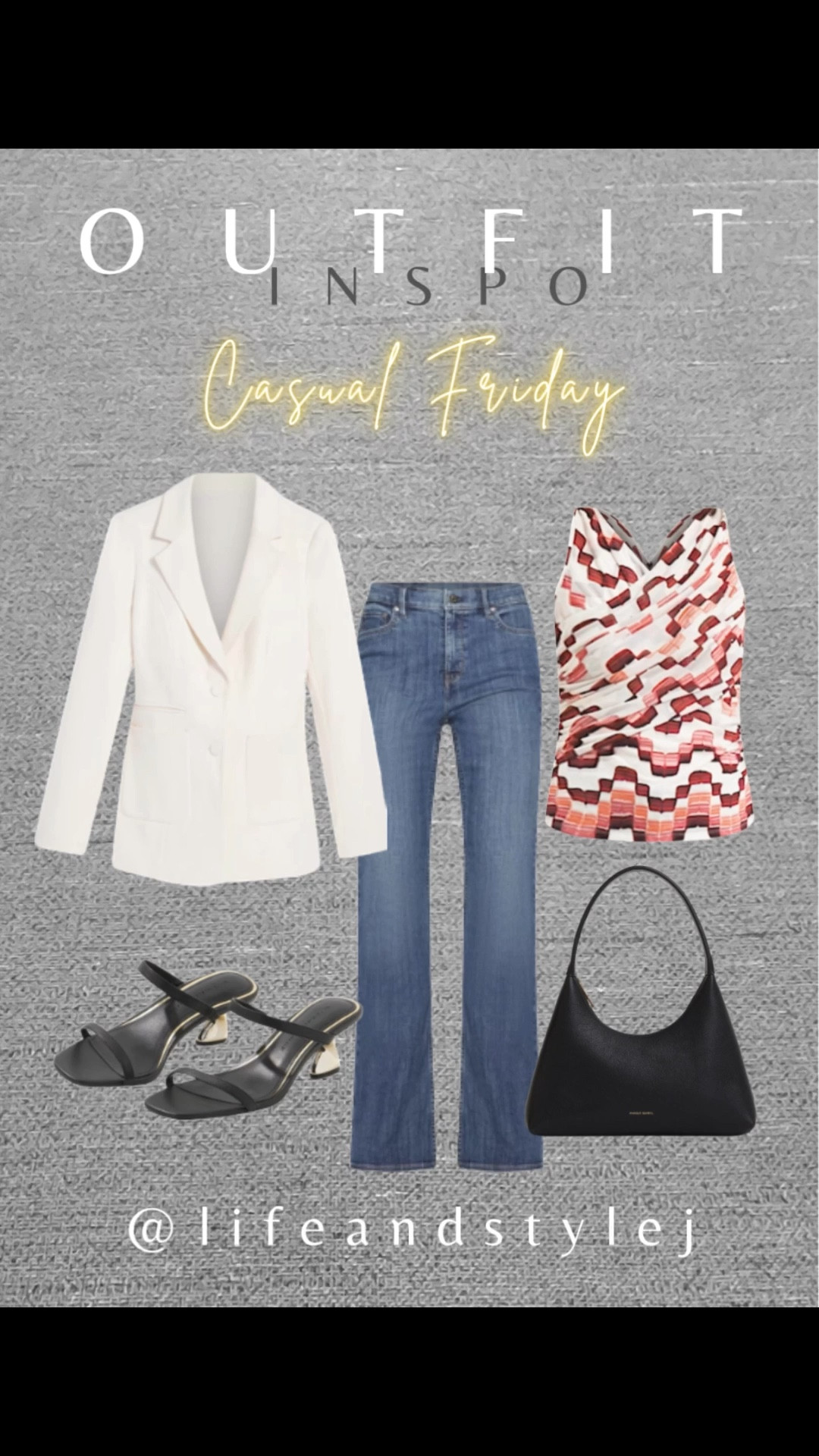 Casual Friday outfit with a clean blazer, classic denim, and a statement top. An easy midlife look that feels modern, polished, and ageless from work to weekend.
#midlifefashion #agelessstyle #casualfridaylook #modernwomen #everydaychic #styleinspo #effortlessfashion #wardrobegoals #womensstyle #lifeandstylej 

#LTKootd #LTKSeasonal #LTKOver40