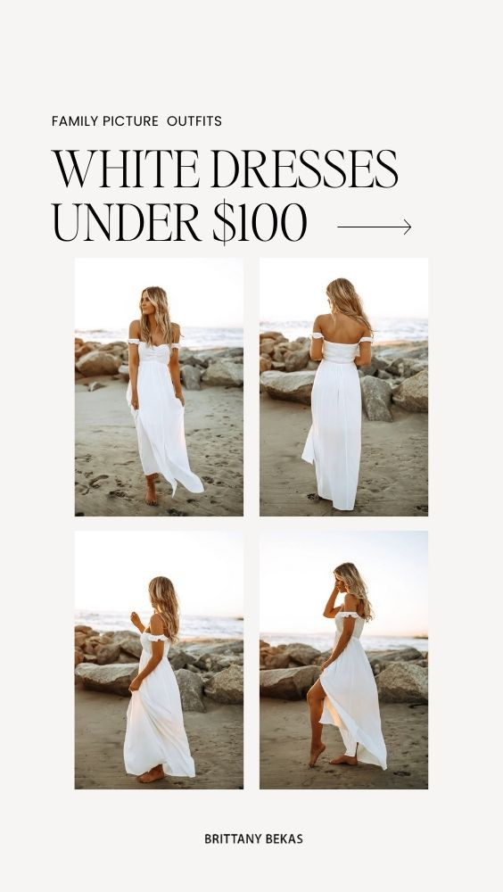 This was the best-selling dress from my LTK in 2024 and 2025, and I can see why. It's perfect for family beach photos and engagement photos and is under $100. 

I would style this smocked white maxi dress for the following sessions : beach engagement photo dress, beach family photo dress, destination rehearsal dinner dress, maternity photo dress. 

Stick with a neutral color palette for your family with textured fabric like linen and chiffon. 

White beach dress - welcome dinner dress - engagement picture dress - white engagement photo dress - white vacation dress - resort 2026 dress - vacation style 

#LTKstyletip #LTKwedding #LTKfamily

#LTKFamily #LTKStyleTip

 

#LTKFindsUnder100