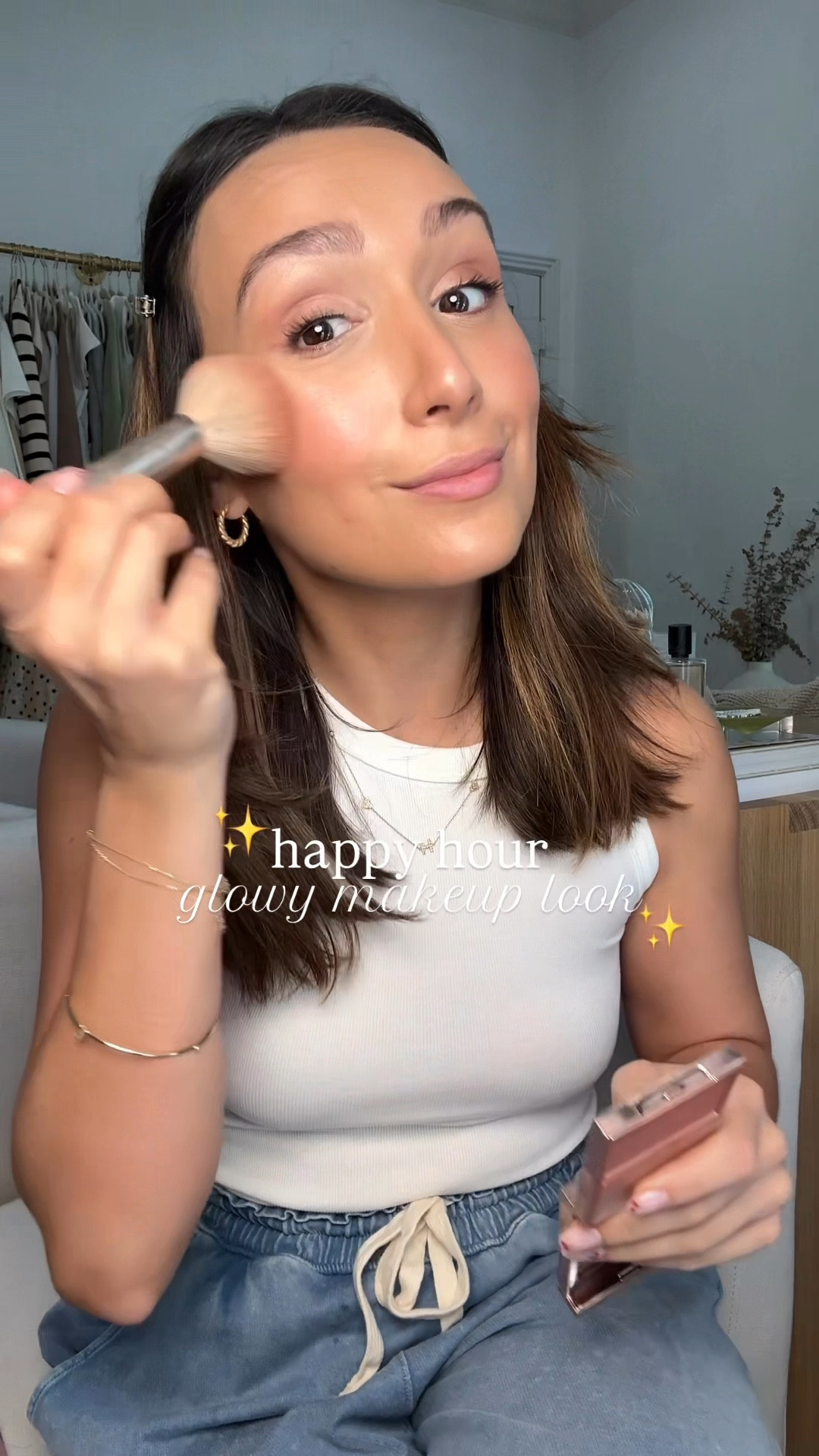 GRWM for happy hour with my go-to @sephora products! 💄went for a glowy, sun-kissed look today and the @patrickta foundation from @sephora gave me just that! I also picked up the @fentybeauty lip liner and @charlottetilbury plumping lipgloss. It’s safe to say these are all going to be on heavy rotation for me. Don’t forget that @sephora has a FREE Beauty Insider Program! Beauty Insiders can enjoy free shipping or buy online pick up in store as well as same-day delivery (what I am currently obsessed with doing!).  Other perks of the program include: free returns, birthday gifts and so much more! And it’s free to sign up, yay! 🤩 It makes shopping for my go-to products that much easier.

@sephora #sephorapartner 

Shades: 
Glow Screen: golden hour
Saie: sun glow 
Patrick Ta foundation; golden
Under eye corrector: fair
Concealer: cotton
Setting powder: light/1 
Blush; she’s blushing 
Eyeshadow: 44S 
Lip plump: fair/medium 
Lip liner: pnut butta 


#LTKBeauty