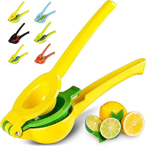 Zulay Metal 2-In-1 Lemon Lime Squeezer - Hand Juicer Lemon Squeezer - Max Extraction Manual Citru... | Amazon (US)