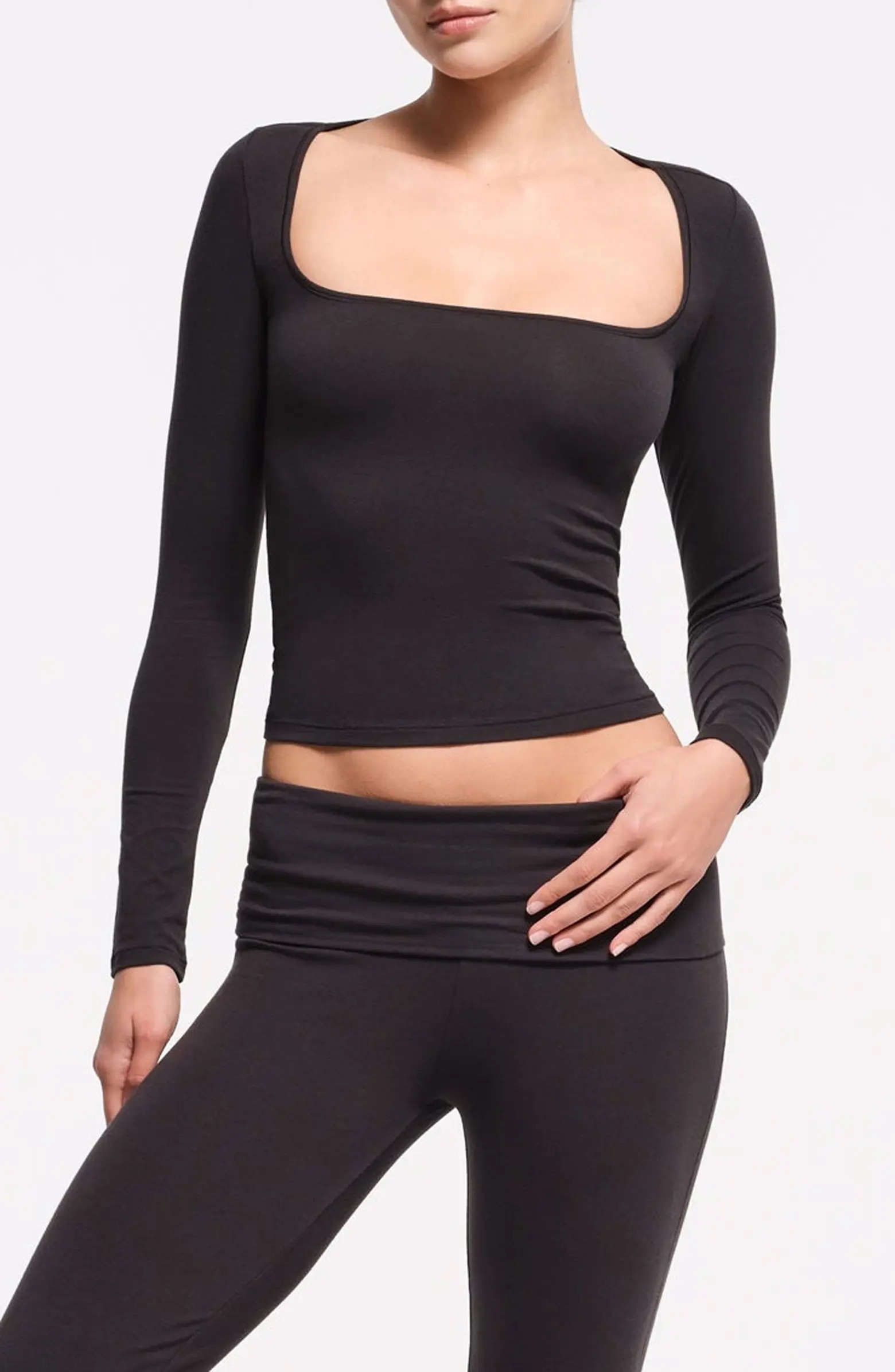 SKIMS Scoop Neck Cotton Blend Jersey T-Shirt | Nordstrom | Nordstrom