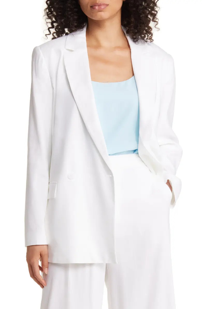 Relaxed Stretch Linen Blend Blazer | Nordstrom