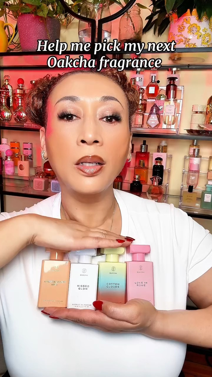I need my Oakcha people to help me decide what I’m buying next. I already know I love Marshmallow Mist with that soft marshmallow, caramel, creamy milk, musk, and vanilla kind of sweetness. I love Cotton Clouds for the fruity-sugary mix of nectarine, strawberry puree, apple skin, lemon, marshmallow, coconut cream, and whipped vanilla cream. Love in Rome has me with the black currant, pink pepper, bergamot, jasmine, vanilla, and guaiac wood. And Kissed Glow is still a favorite with the pistachio, almond, jasmine, heliotrope, vanilla, and caramel. So now I need to know where I go next. Based on those four, what should be my next Oakcha fragrance? Help me pick my next one, and I’ll put these four in the orange cart in case one of them needs to come home with you too. Pricing and availability may change at any time. Check TikTok Shop for the current price and details before you check out. ##Oakcha##PerfumeTok##FragranceFinds##GourmandPerfume##tiktokshopmothersday

#LTKOver40 #LTKBeauty #LTKMothersDay