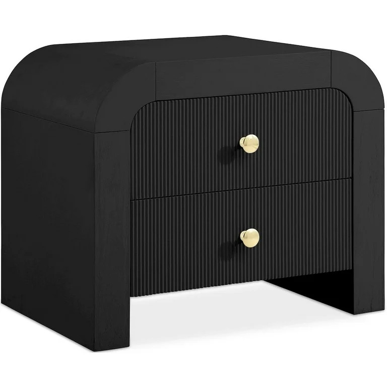 Meridian Furniture Artisto Black Night Stand | Walmart (US)
