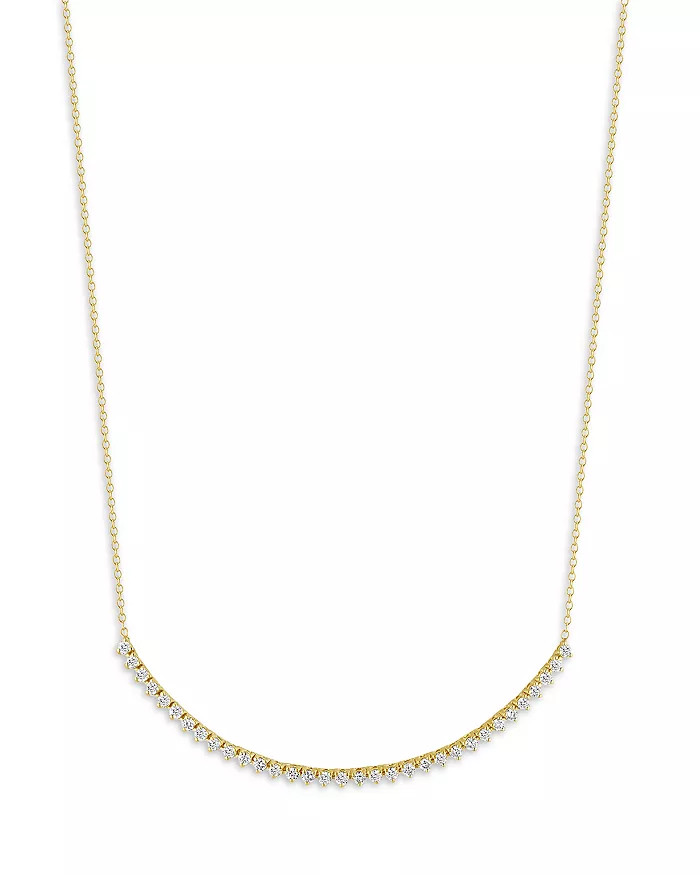 14K Yellow Gold Tennis Diamond Link Statement Necklace, 14-16" | Bloomingdale's (US)