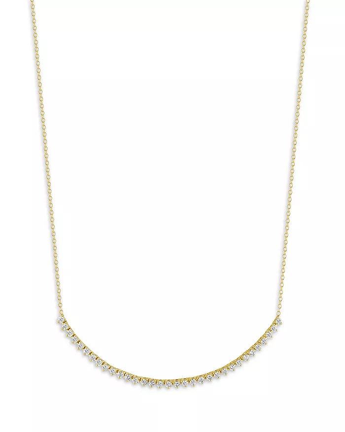 14K Yellow Gold Tennis Diamond Link Statement Necklace, 14-16" | Bloomingdale's (US)