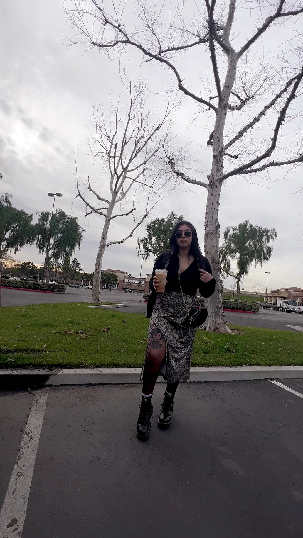 Work fit, black long sleeve crop top, with leopard skirt, sheer tights, obey sock & doc martens w/ coffin purse & farmers of a fellon tote bag 

#LTKshoecrush #LTKstyletip #LTKVideo