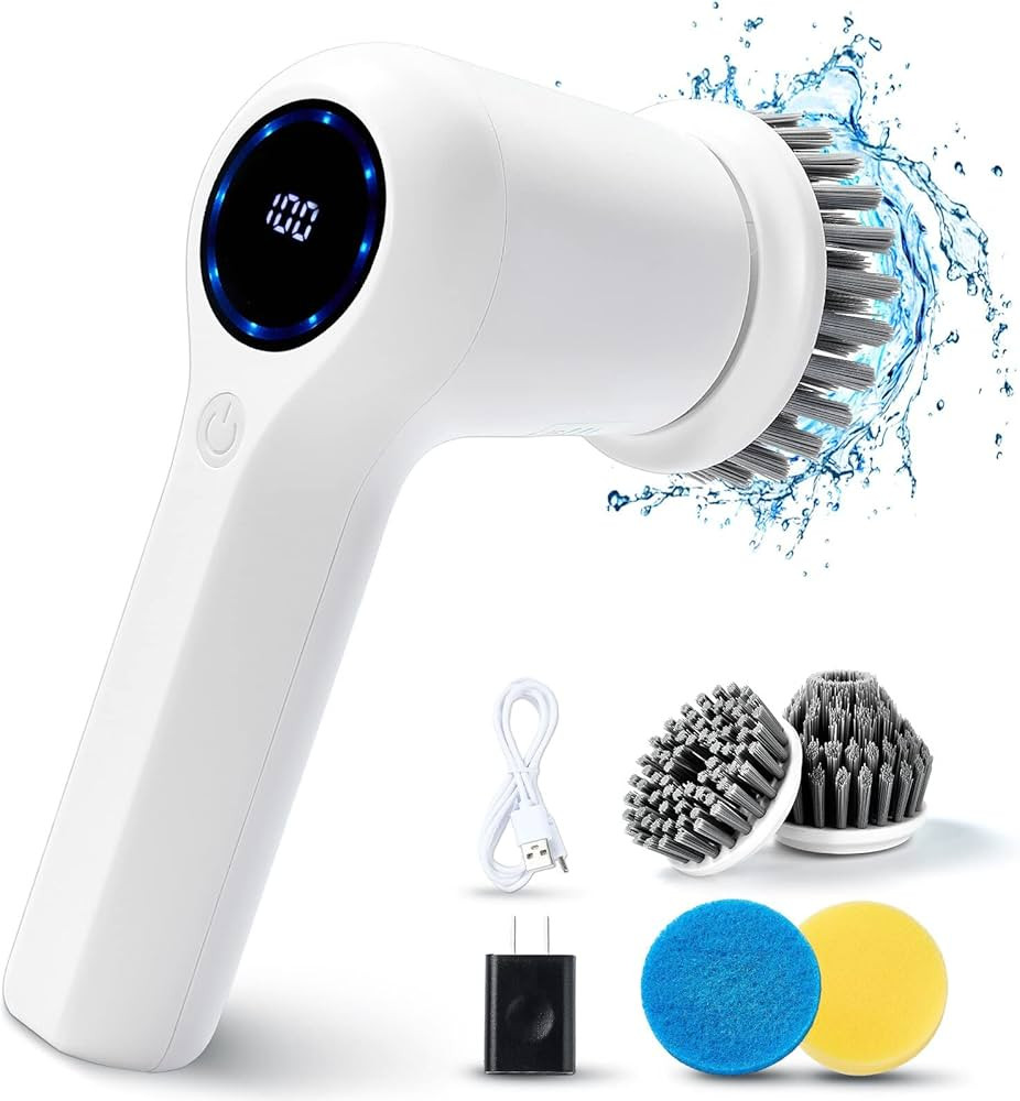 Electric Spin Scrubber - TZXTW Electric Cleaning Brush, Power Shower scrubbers Portable Handheld ... | Amazon (US)