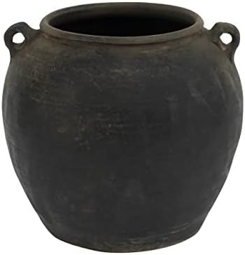 Lily’s Living Artissance Home Large Vintage Black Pottery Jar with Two Handles (Size & Color Va... | Amazon (US)