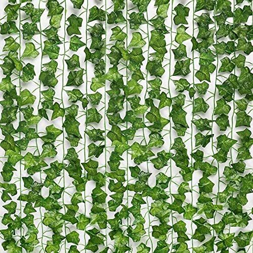 JPSOR 24pcs Fake Vines Fake Ivy Leaves Artificial Ivy, Ivy Garland Greenery Vines for Bedroom Dec... | Amazon (US)