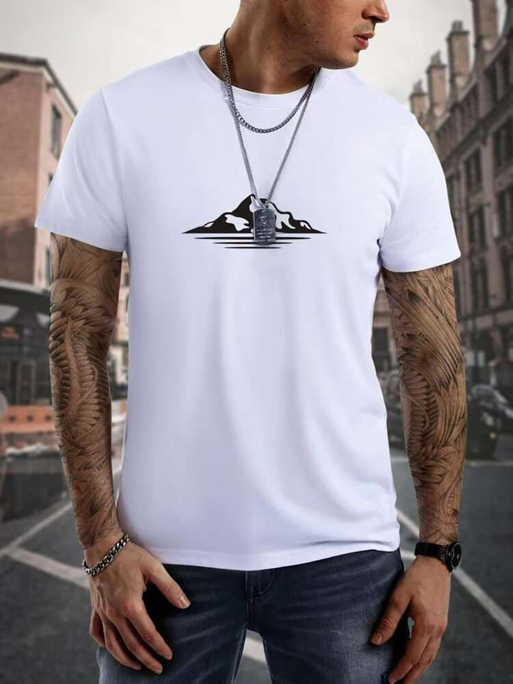 Men Mountain Print Tee | SHEIN