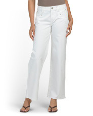 Mid Rise Twill Wide Leg Jeans With Pocket Seams | Jeans | Marshalls | Marshalls