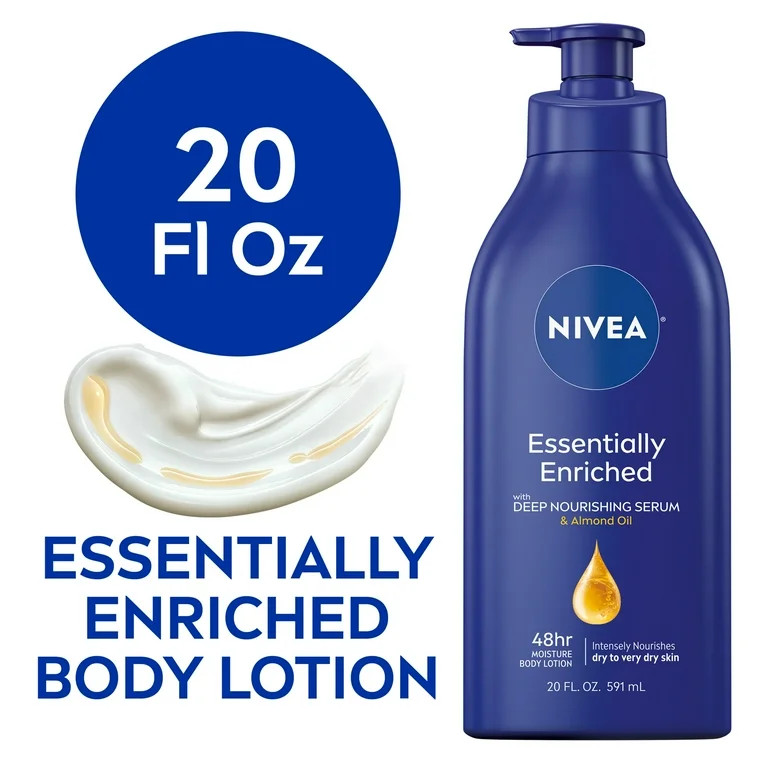 NIVEA Essentially Enriched Body Lotion for Dry Skin, 20 Fl Oz Pump Bottle - Walmart.com | Walmart (US)