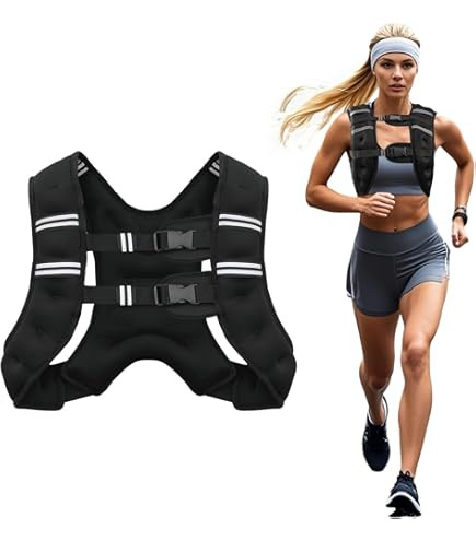 Henkelion Weighted Vest Weight Vest for Men Women Kids Weights Included, Body Weight Vests Adjustable for Running, Training Workout, Jogging, Walking | Amazon (US)