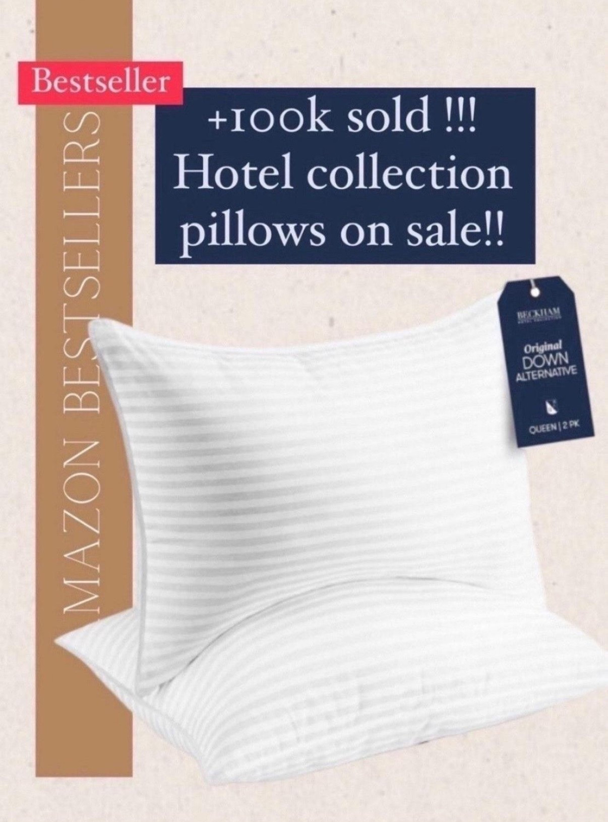 This hotel collection pillow has been a most loved bestseller and if you are in the market for new pillows then you should take a look.  There is a deal on it right now