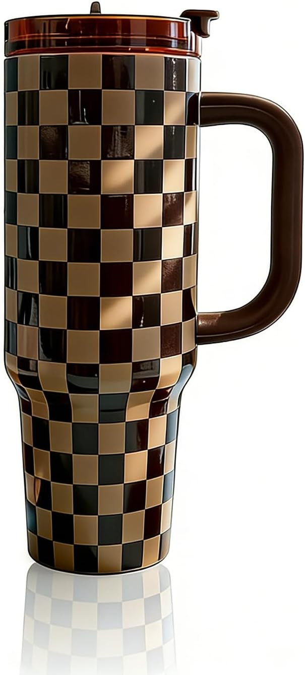 Insulated Tumbler with Straw | Double Wall Stainless Steel Travel Mug | Leak Proof Lid, 24hr Cold... | Amazon (US)