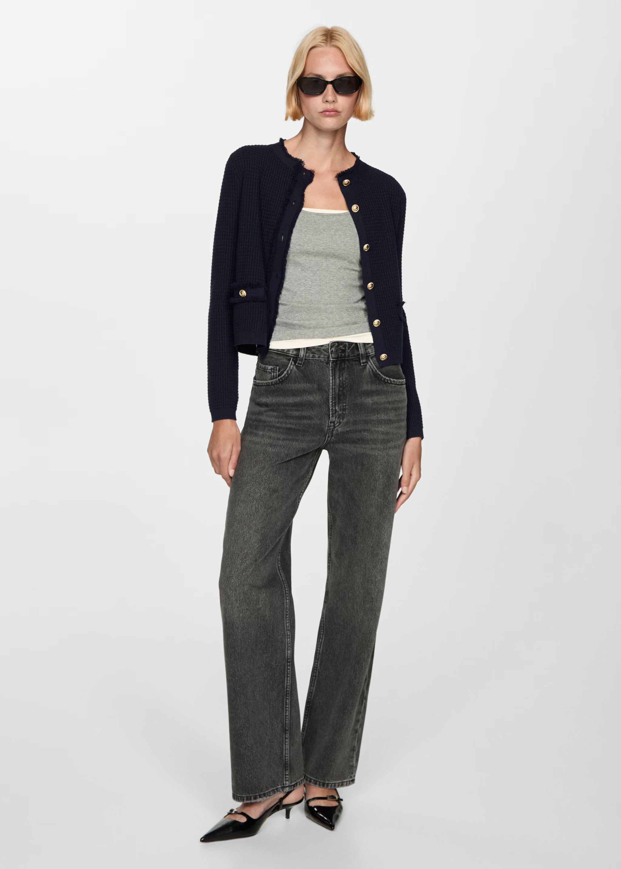 Button knit cardigan - Woman | MANGO USA | MANGO (US)