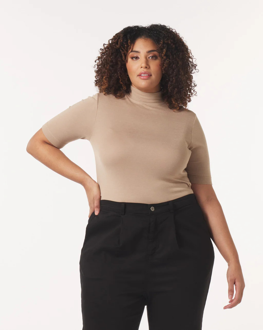 Natalie Mock Neck Top | What Lo Wants