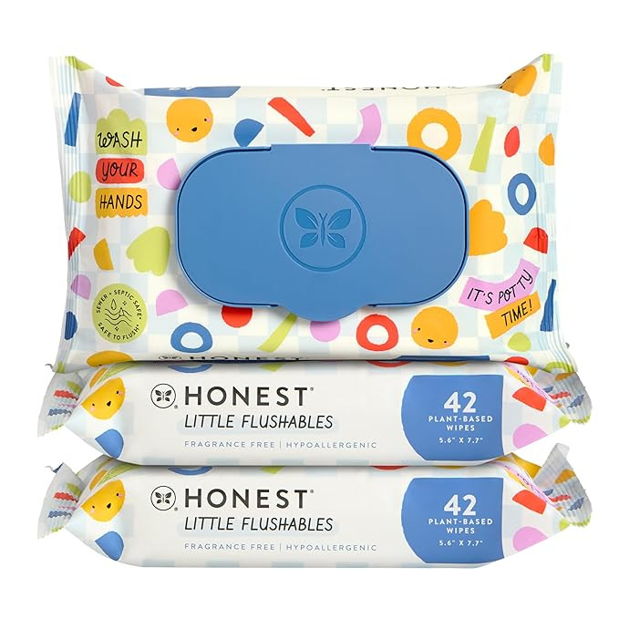 The Honest Company Plant-Based Toddler Flushable Wipes | Designed for Potty Training | 99% Water,... | Amazon (US)