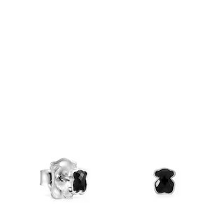 Earrings in Silver with Onyx 0,4cm. TOUS Mini Onix | TOUS USA