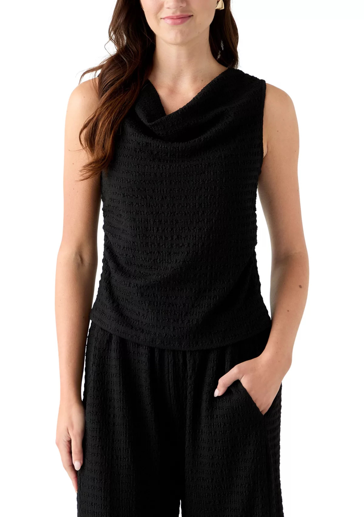 Women's Sleeveless Cowl Neck Textured Knit Top | Belk