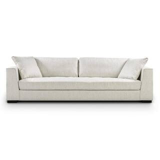 Poly and Bark Capri 99 in. Bright Ash Fabric Straight Sofa HD-LR-622-1 - The Home Depot | The Home Depot
