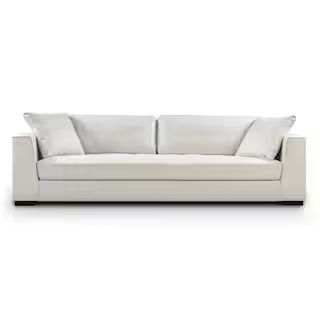 Poly and Bark Capri 99 in. Bright Ash Fabric Straight Sofa HD-LR-622-1 - The Home Depot | The Home Depot