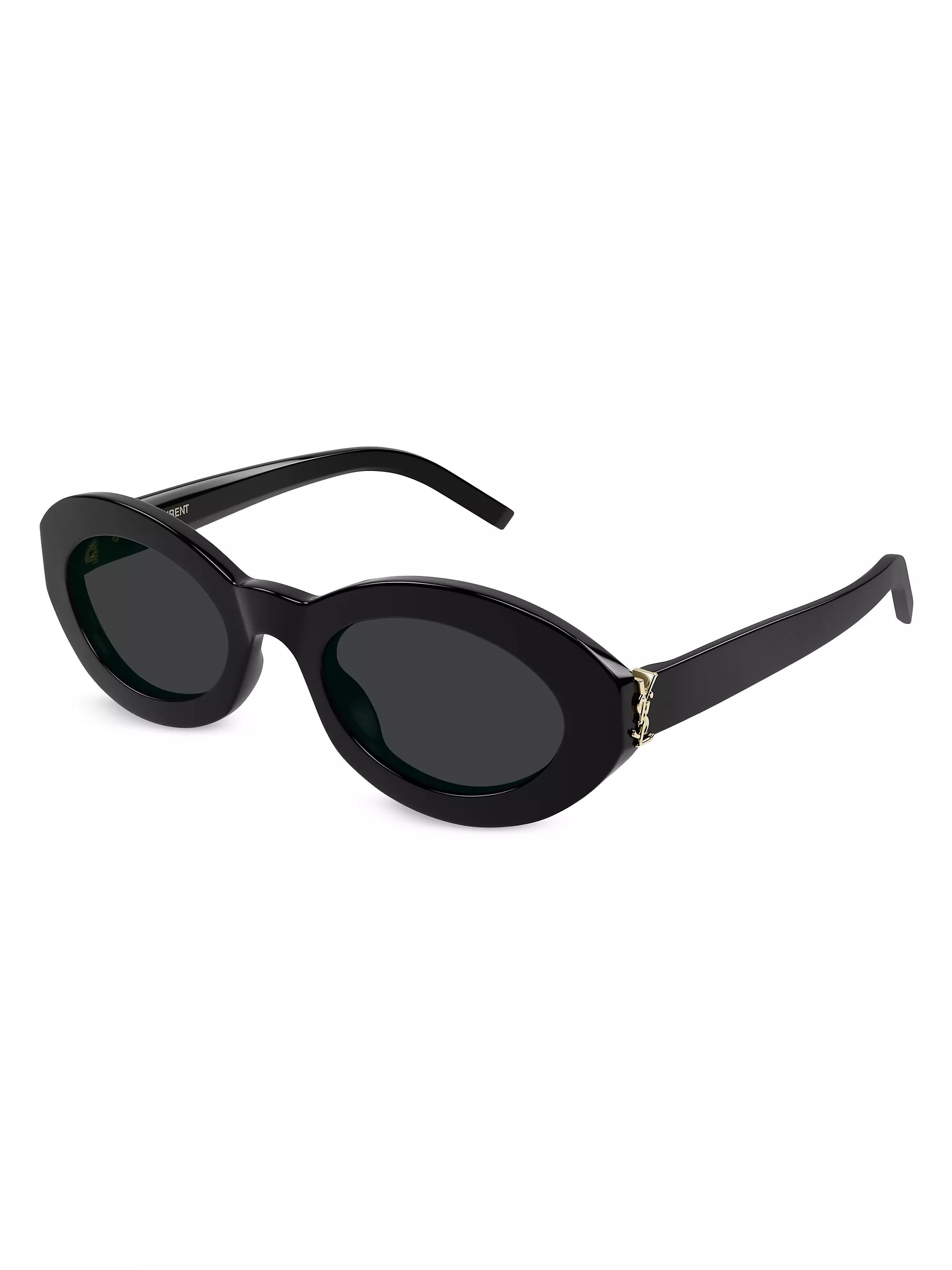 Saint LaurentMonogram Hinge 52MM Acetate Oval Sunglasses | Saks Fifth Avenue