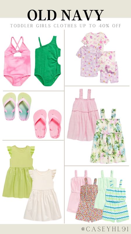 Toddler girl clothes up to 40% off at Old Navy! Great items for a summer wardrobe! 

#LTKSeasonal #LTKkids #LTKsalealert