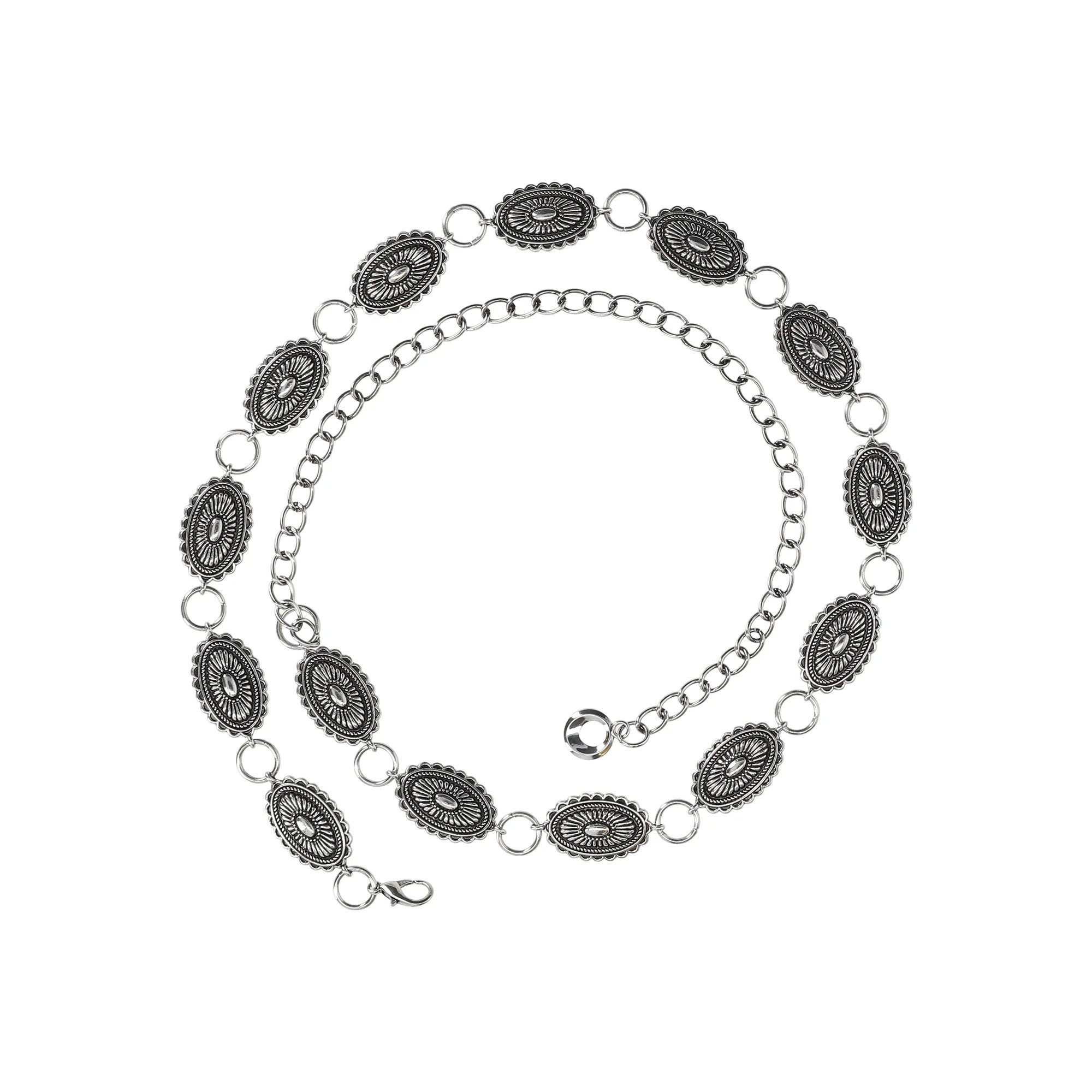 Madden NYC Women's Chain Belt, Silver, Sizes S/M-2X/3X | Walmart (US)