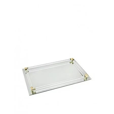 Studio Silversmith Mirror Vanity Tray with Gold Plated Accents 8 X 11 - Inches | Walmart (US)
