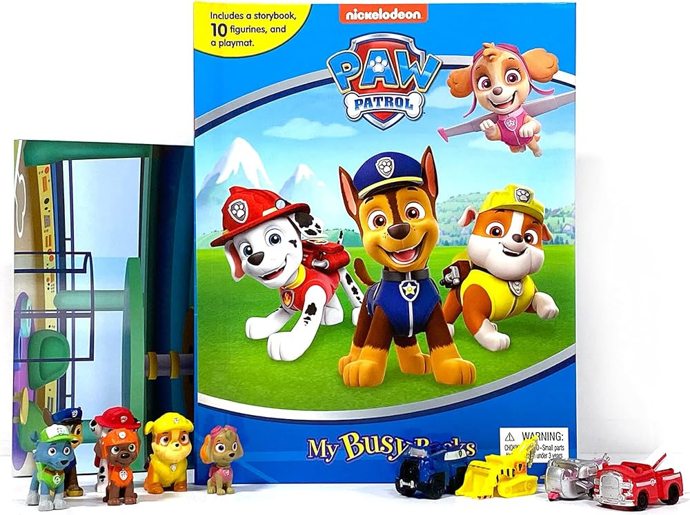 Paw Patrol My Busy Books - Storybook, 10 figurines, playmat | Amazon (US)