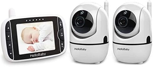 HelloBaby Video Baby Monitor with 2 Cameras, Baby Monitor with Cameras and Audio, Remote Pan/Tilt... | Amazon (US)
