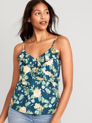 Matching Printed Ruffled Wrap-Effect Cami Blouse for Women | Old Navy (US)