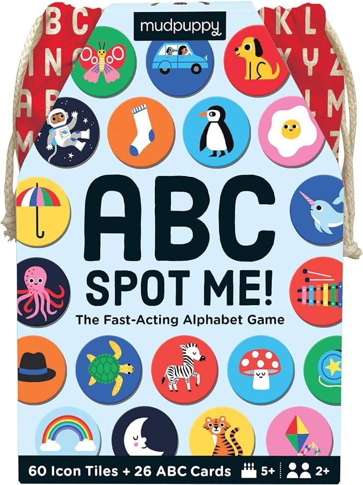 Mudpuppy ABC Spot Me Game from Fast Acting Alphabet Game, Includes 60 Icon Tiles, 26 ABC Cards, F... | Amazon (US)
