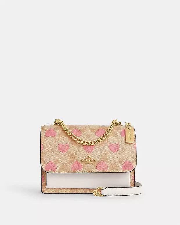 Mini Klare Crossbody In Signature Canvas With Heart Print | Coach Outlet US
