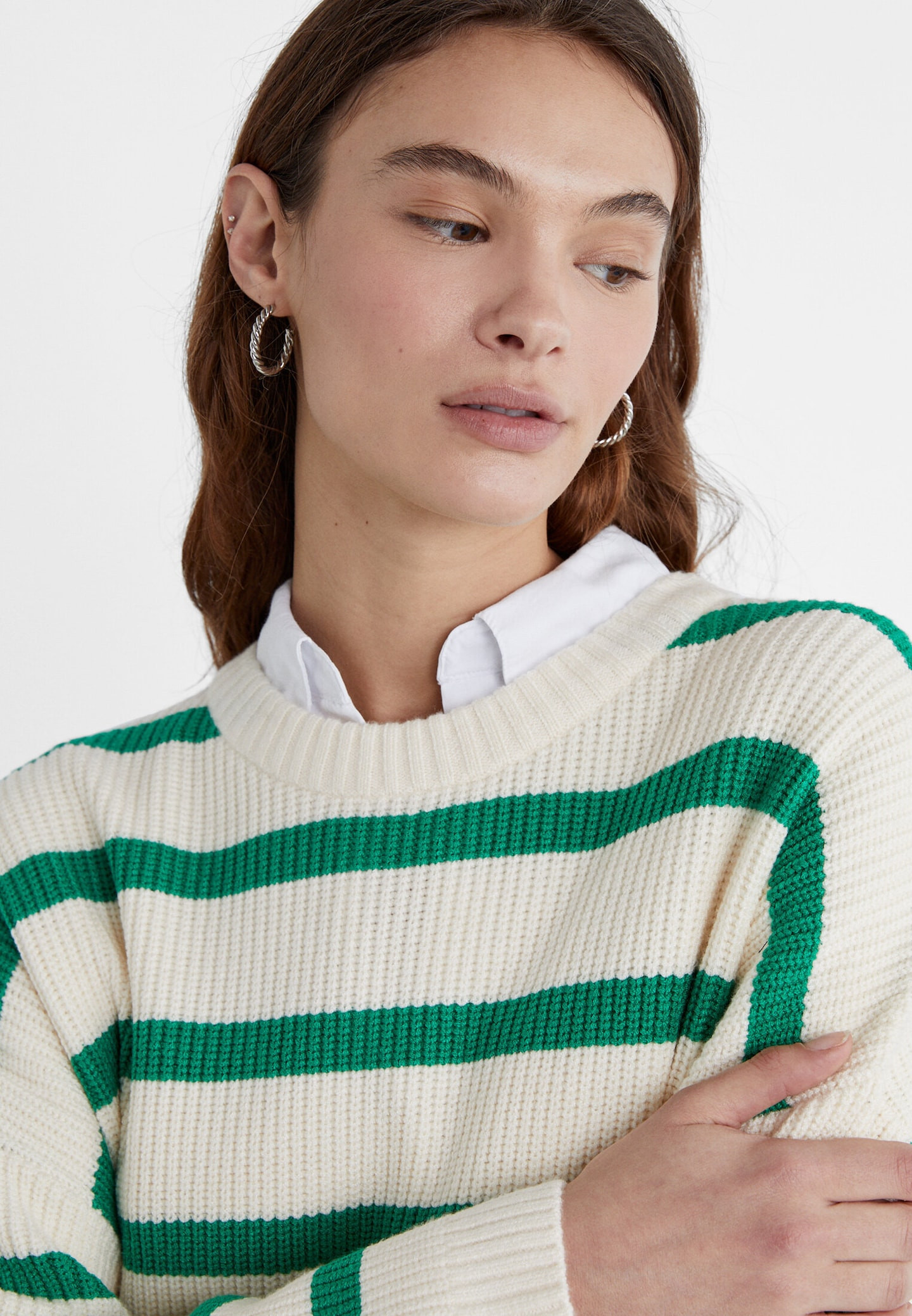 Striped knit jumper | Stradivarius (UK)