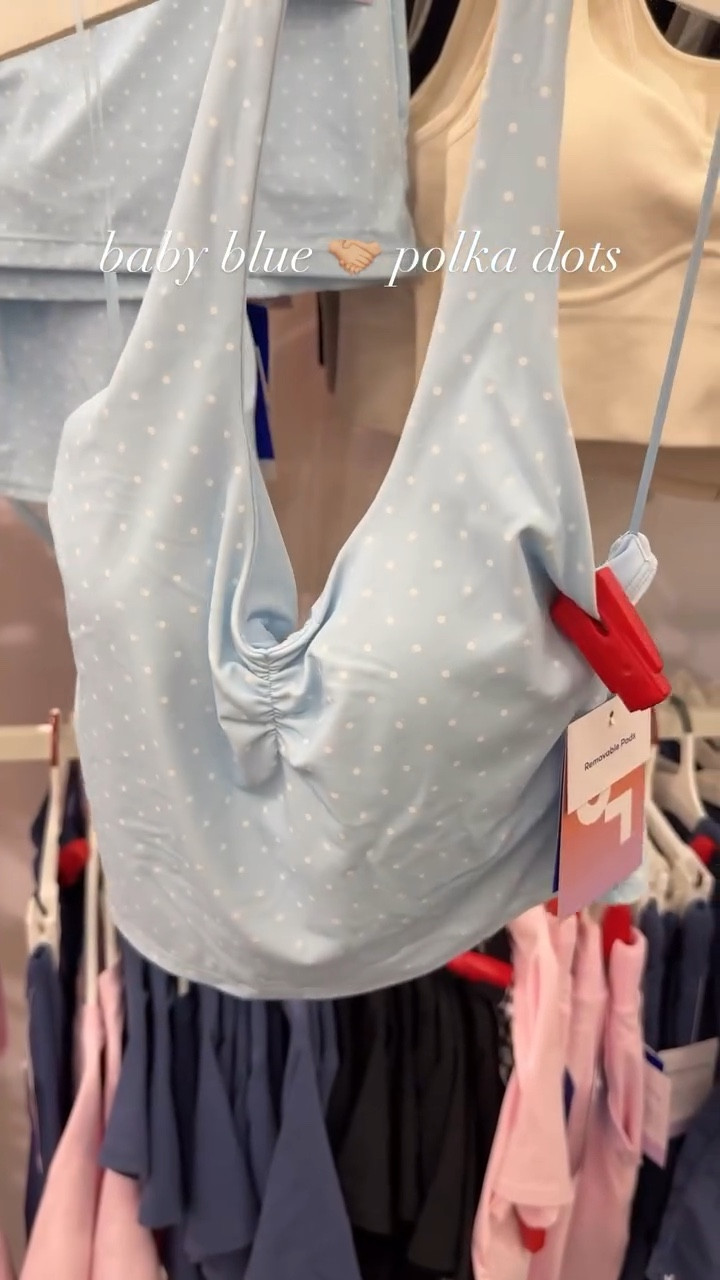 Say SHOP for baby blue polka dot sets & dresses! Loving all the polka dots lately & this pastel is so subtle, so pretty 😍  #polkadotdress #activewearaddict #targetstyle #gymfits