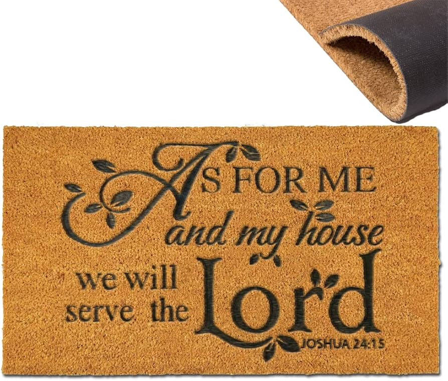 Coir Door Mat Outdoor Mats For Home Entrance,As FOR ME and My House We Will Serve The Funny doorm... | Amazon (US)