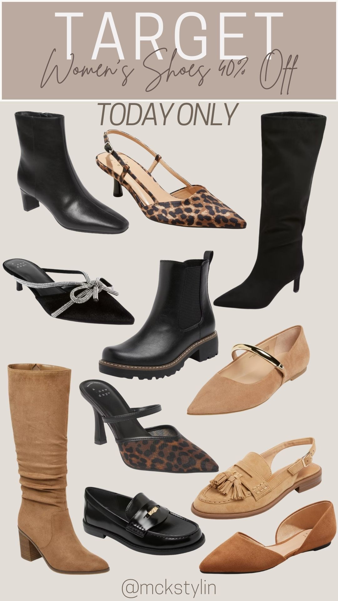 Target shoes are 40% off. Sale is TODAY ONLY! 

#LTKShoeCrush #LTKSaleAlert