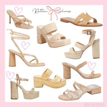 Spring and summer rattan shoes! I’m loving all of them! So cute for Easter, spring break, Graduation and more 

#LTKSeasonal #LTKunder100 #LTKshoecrush