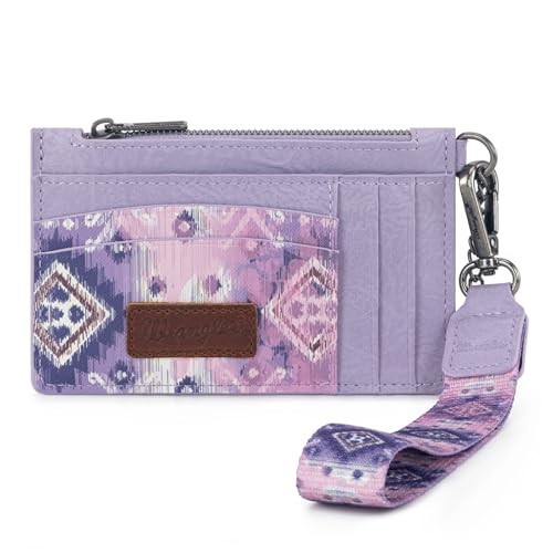 Montana West X Wrangler Aztec RFID Credit Card Holder Slim Wallet Keychain Wristlet Women Wallet Small Ladies Female Wallets, Card Cases & Money Organizers with Coin Purse | Amazon (US)