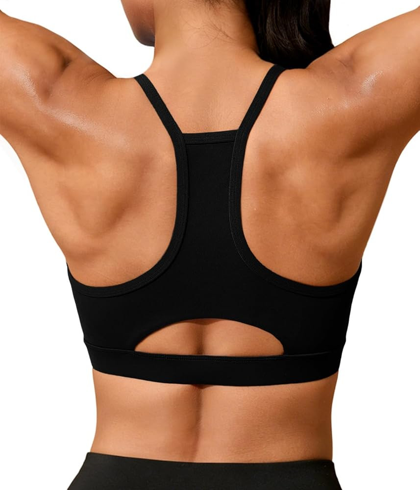 Aoysky Womens Buttery Soft Racerback Sports Bra Padded Strappy Workout Running Yoga Gym Crop Tops... | Amazon (US)